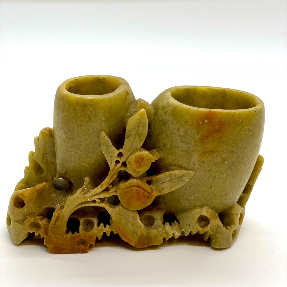 Soapstone Primary Antique Chinese Brush Pots‎ jadeite